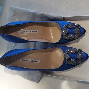 NWT Authentic Manolo Blahnik Hangisi Pumps